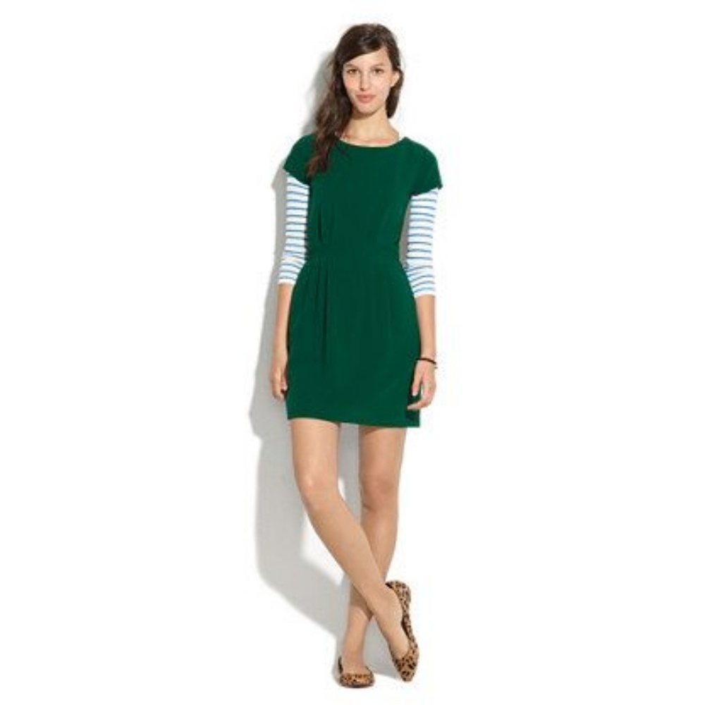 Green Madewell Capsleeve Dress (with pockets)